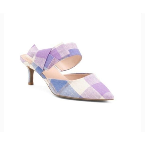 Bandolino Shoes - NEW! Bandolino Wmns Millie Mule Pointed Toe Kitten Heel Blue Lavender Size 7.5 M